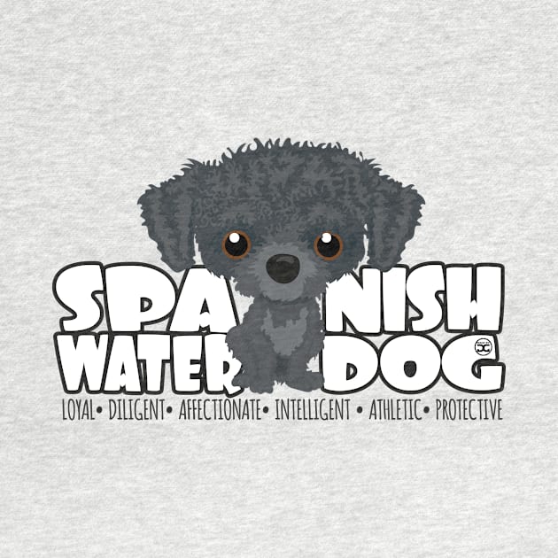 Spanish Water Dog (Silver) - DGBigHead by DoggyGraphics